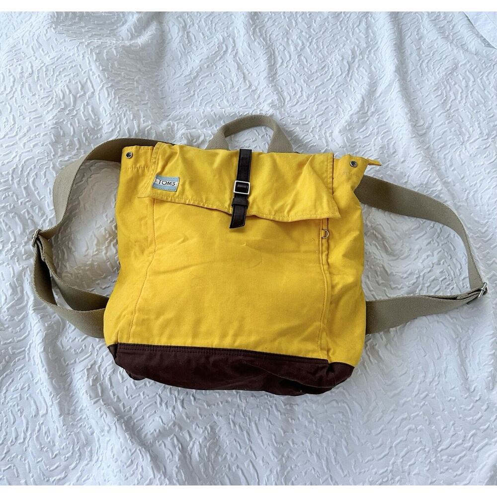 Toms Yellow and Brown Backpack